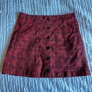 Sky And Sparrow Skirt Rust Plaid, Size 1